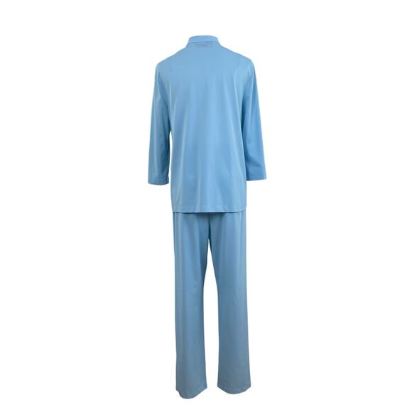 Vintage 60s Hollywood Vassarette Blue Nylon Pajama Lounge Set Women’s Size M - Picture 7 of 12